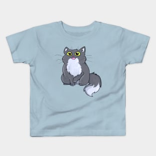 Cat Blep (No Text) Kids T-Shirt